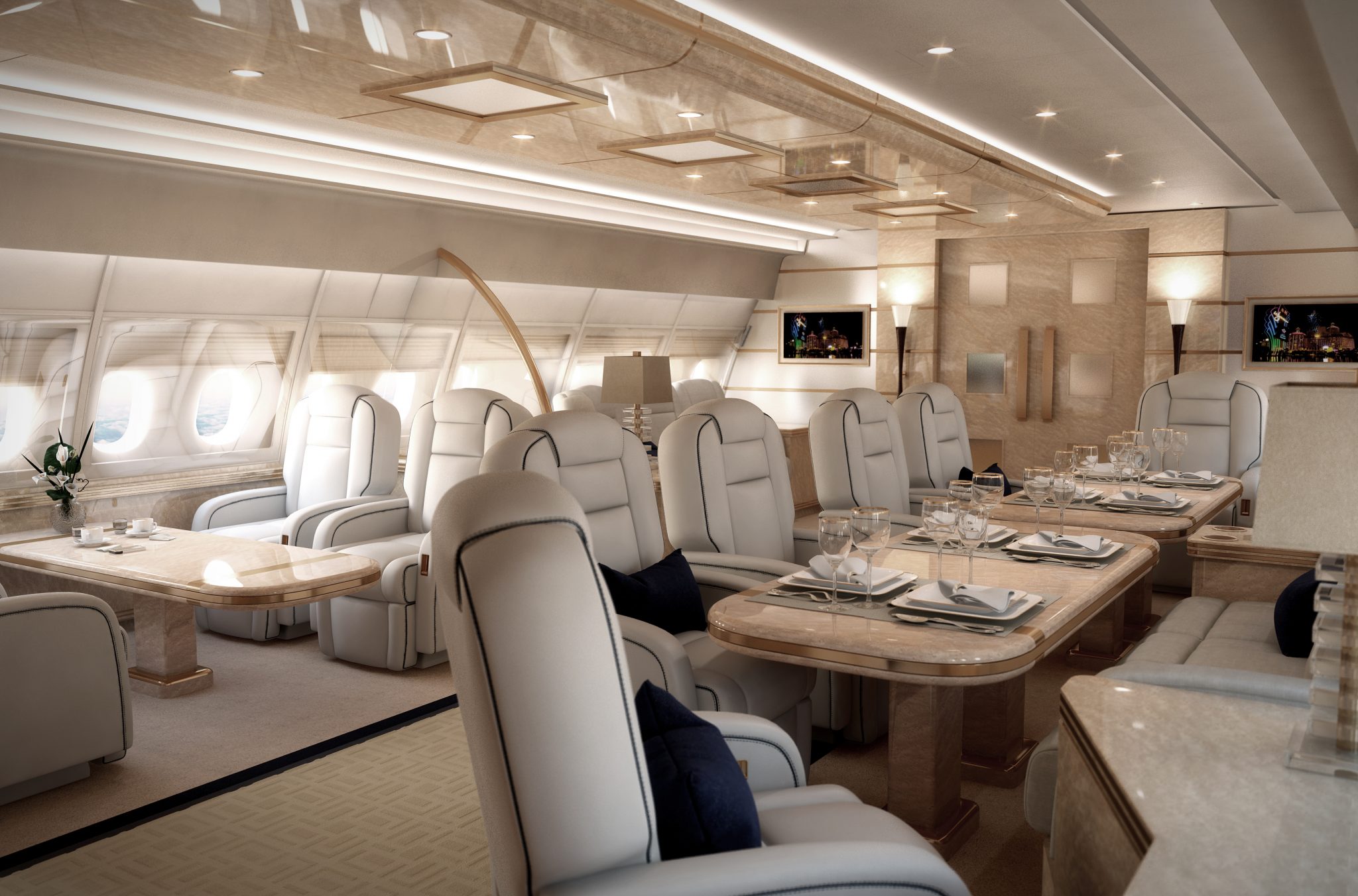 volo privato sull'Airbus ACJ340